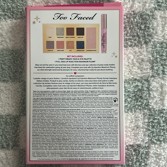 Too Faced Eye Shadow Pallet and Lip injection lip gloss - Picture 2 of 2